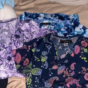Koi Printed Scrub Top Bundle